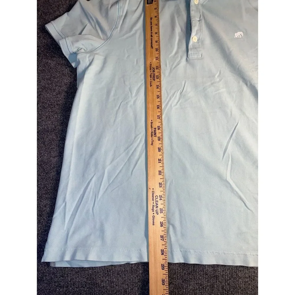 Banana Republic Polo Shirt Mens XL Green Golf Performance‎ Stretch Slit Collared